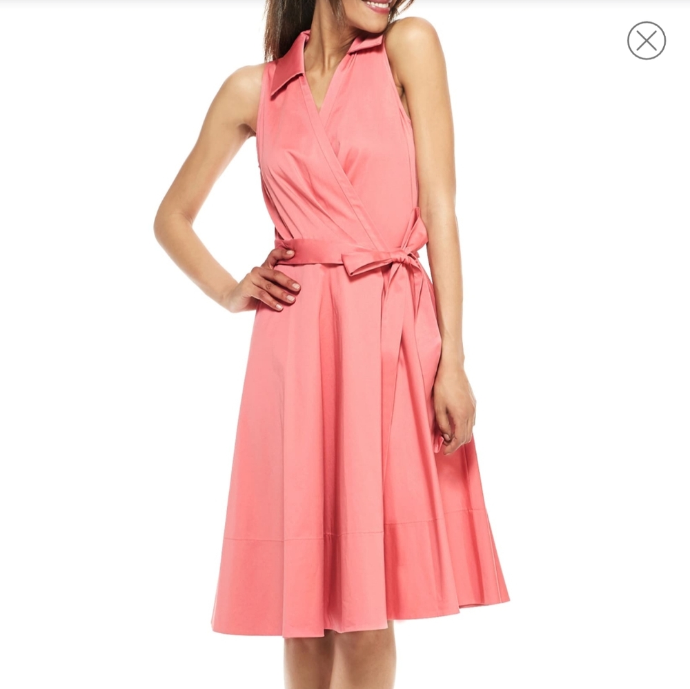 Gal Meets Glam Sleevless Wrap Dress